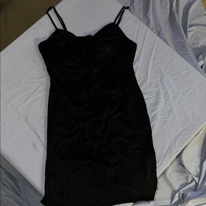 Vintage contemporary forever 21 Black Spaghetti Strap silk Dress size XS
